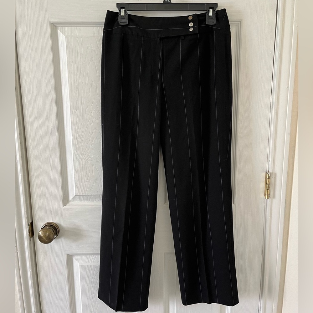 Larry Levine Charcoal Pinstripe Dress Pants